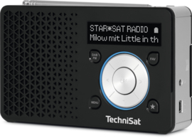 TechniSat DigitRadio 1 portable DAB+ en FM radio met TWEE keer oplaadbare accu, zwart-zilver