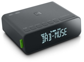 Muse M-175 DBI DAB+ en FM wekker klokradio met draadloze telefoon oplader