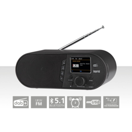 Imperial DABMAN d105 DAB+ en FM radio met USB speler en Bluetooth