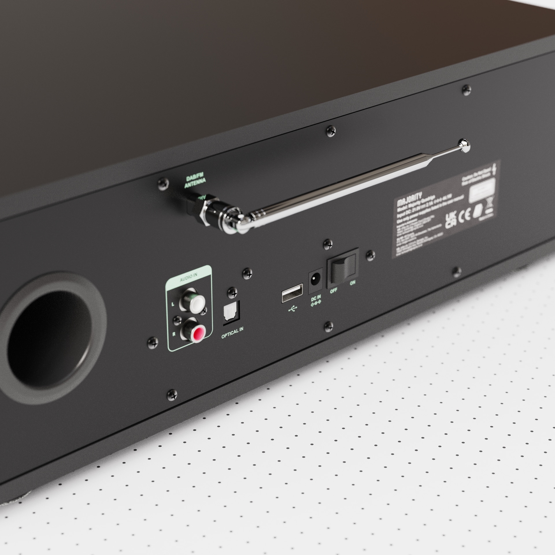Majority Audio Quadriga stereo alles-in-1 radio met internetradio, DAB+, FM, CD, USB, Spotify en Bluetooth