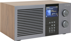 Tangent Radio Tre internetradio met DAB+/FM, Bluetooth, Spotify en USB, gunmetal - walnut, OPEN DOOS