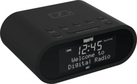 Imperial DABMAN d20 eenvoudige wekkerradio met DAB+ en FM radio, zwart