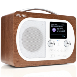 Pure Evoke H4 draagbare DAB+, FM en Bluetooth radio, walnoot