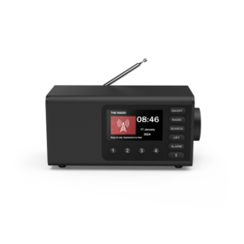 Hama DR1001BT eenvoudig te bedienen digitale radio met DAB+, FM, Bluetooth en dubbel alarm