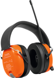 TechniSat Stereoman DAB+ OD stereo DAB+ en FM hoofdtelefoon bouwradio - gehoorbeschermer met ingebouwde accu, oranje