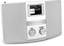 Nordmende Transita 400 stereo internet, DAB+ en FM radio, Spotify, Bluetooth, wit-zilver
