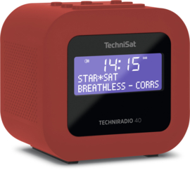 TechniSat Techniradio 40 wekker radio met DAB+ en FM, rood