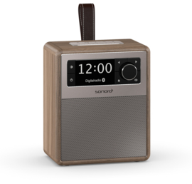 Sonoro EASY SO-120  V2 DAB+ / FM wekker radio met Bluetooth ontvangst, walnoot