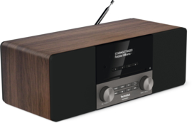TechniSat DIGITRADIO 3 stereo tafelradio met DAB+ digital radio, FM, Bluetooth, CD-speler en USB, walnoot