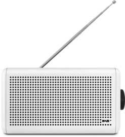 Nordmende Transita 210 stereo oplaadbare en draagbare DAB+ en FM radio met Bluetooth, wit