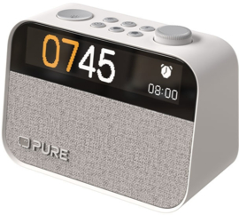 Pure Moment digitale DAB+ en FM wekker klok radio met Bluetooth, Cotton White