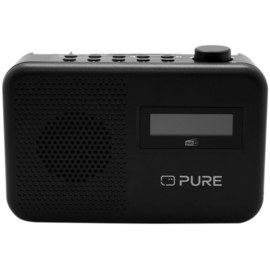 Pure Elan One2 eenvoudige DAB+ en FM portable radio met Bluetooth, zwart