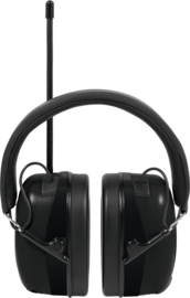TechniSat Stereoman DAB+ OD stereo DAB+ en FM hoofdtelefoon bouwradio - gehoorbeschermer met ingebouwde accu, zwart