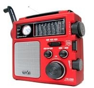 Eton FR250 opwindradio (AM / FM / SW, Rood)