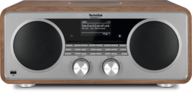 TechniSat DigitRadio 602 hifi stereo 2.1 radio met DAB+ en FM ontvangst, internet radio, CD-speler en Bluetooth streaming, walnoot