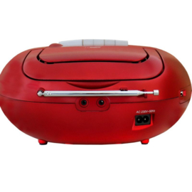 Soundmaster SCD7800 SW stereo portable radio met DAB+, FM, CD, cassette en USB, rood