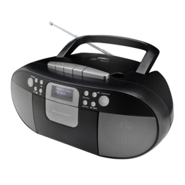Soundmaster SCD7800 SW stereo portable radio met DAB+, FM, CD, cassette en USB, zwart