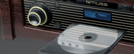 Muse  MT-115 DAB stereo intage muziekcenter met DAB+, FM, CD, USB, platenspeler en Bluetooth