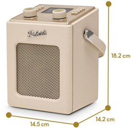 Roberts Revival Mini 2 draagbare DAB+ FM radio met Bluetooth ontvangst, Pastel Cream