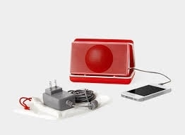 Geneva Model XS DAB+ / FM en Bluetooth reiswekkerradio met hifi sound, rood, ex-DEMO