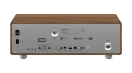Sonoro Prestige X (2023 editie) SO-331 stereo internetradio met DAB+, FM, CD, Spotify en Bluetooth, walnoot - zilver