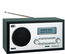 Imperial DABMAN 30 retro houten DAB+ en FM radio, zwart