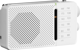 Sangean Pocket 110 (SR-36) budget AM en FM radio met ingebouwde luidspreker, wit