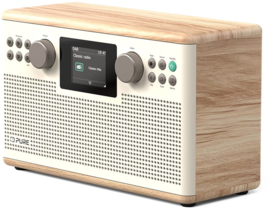 Pure Classic H6 stereo digitale DAB+ en FM radio met Bluetooth, Wit Eiken