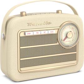 Technisat Transita 130 retro oplaadbare draagbare DAB+ en FM radio met Bluetooth, beige