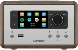 sonoro RELAX SO-810 V2 internetradio met WIFI, LAN, DAB+, FM, Spotify, Bluetooth en USB, walnut