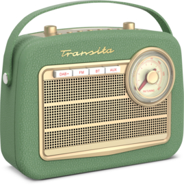 Technisat Transita 130 retro oplaadbare draagbare DAB+ en FM radio met Bluetooth, groen