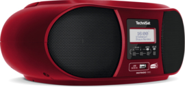 TechniSat DigitRadio 1990 stereo boombox met DAB+ Radio, FM, CD speler, USB en Bluetooth, rood