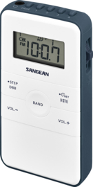 Sangean Pocket 140 (DT-140) oplaadbare AM en FM stereo zakradio, wit