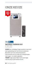 Imperial DABMAN i610 stereo 2.2 hybride internetradio met DAB+ en FM, USB en Bluetooth, zilvergrijs