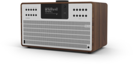 Revo SuperCD hifi stereo systeem met CD, Bluetooth, DAB+, Internetradio en Spotify, walnoot-zilver