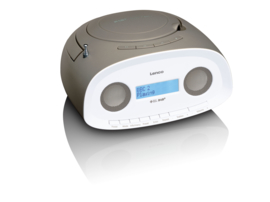 Lenco SCD-69 Portable DAB+ en FM radio met CD en USB speler, taupe