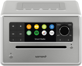 Sonoro Elite X internetradio met DAB+, FM, CD, Spotify en Bluetooth, zilver