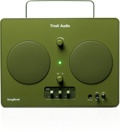 Tivoli Audio SongBook premium draagbaar geluidssysteem met Bluetooth en (gitaar-) versterker op accu, groen
