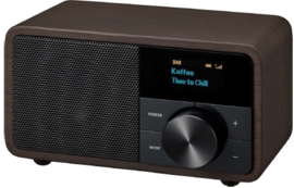 Sangean DDR-7 mini DAB+ en FM radio met Bluetooth ontvangst, Dark Wood