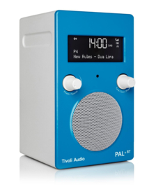 Tivoli Audio Model PAL+ BT oplaadbare radio met DAB+, FM en Bluetooth, blauw-wit