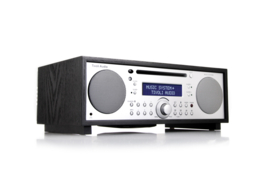 Tivoli Audio Music System+ hifi stereo systeem met DAB+ / FM, Bluetooth, CD-speler en wekkerradio, Black Ash - Silver