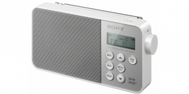 Sony XDR-S40 ultracompacte retrostijl radio met FM en DAB+, in wit