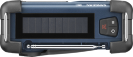 Sangean MMR-99DAB FM, DAB+ en Bluetooth nood radio met zonnepaneel en dynamo, Ocean Blue