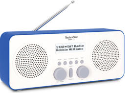TechniSat Viola 2 S digitale portable stereo radio met DAB+ en FM, wit-blauw