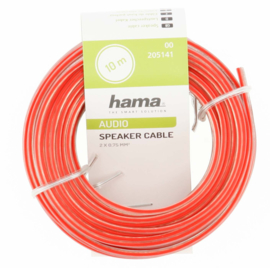 Hama audio luidspreker kabel 2x 0,75 m2 - rol van 10 meter
