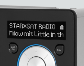 TechniSat DigitRadio 1 portable DAB+ en FM radio met TWEE keer oplaadbare accu, zwart-zilver