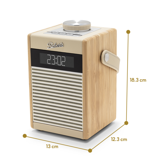 Roberts Rambler Midi portable retro DAB+ radio met FM en Bluetooth, Pastel Cream