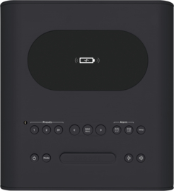 TechniSat DigitRadio 52 CD stereo wekker radio met CD, USB, Bluetooth, DAB+ en FM, draadloos Qi laden, antraciet