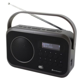 Soundmaster DAB270 SW draagbare radio met DAB+, FM en alarm, zwart