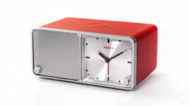 Geneva TIME analoge klok met Bluetooth speaker en draadloos opladen, rood